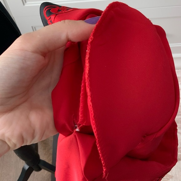 Vintage 80’S YVES ST. CLAIR Red & Black Long Sleeve Blouse Women’s Size Large - Picture 13 of 14